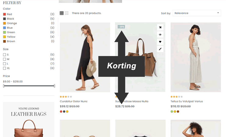Webshop korting