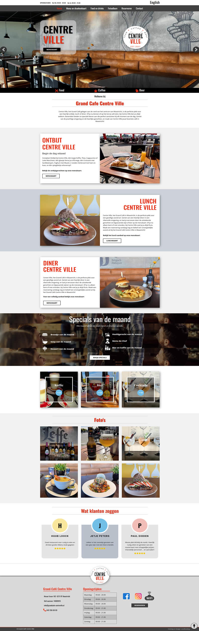 Website voor restaurant