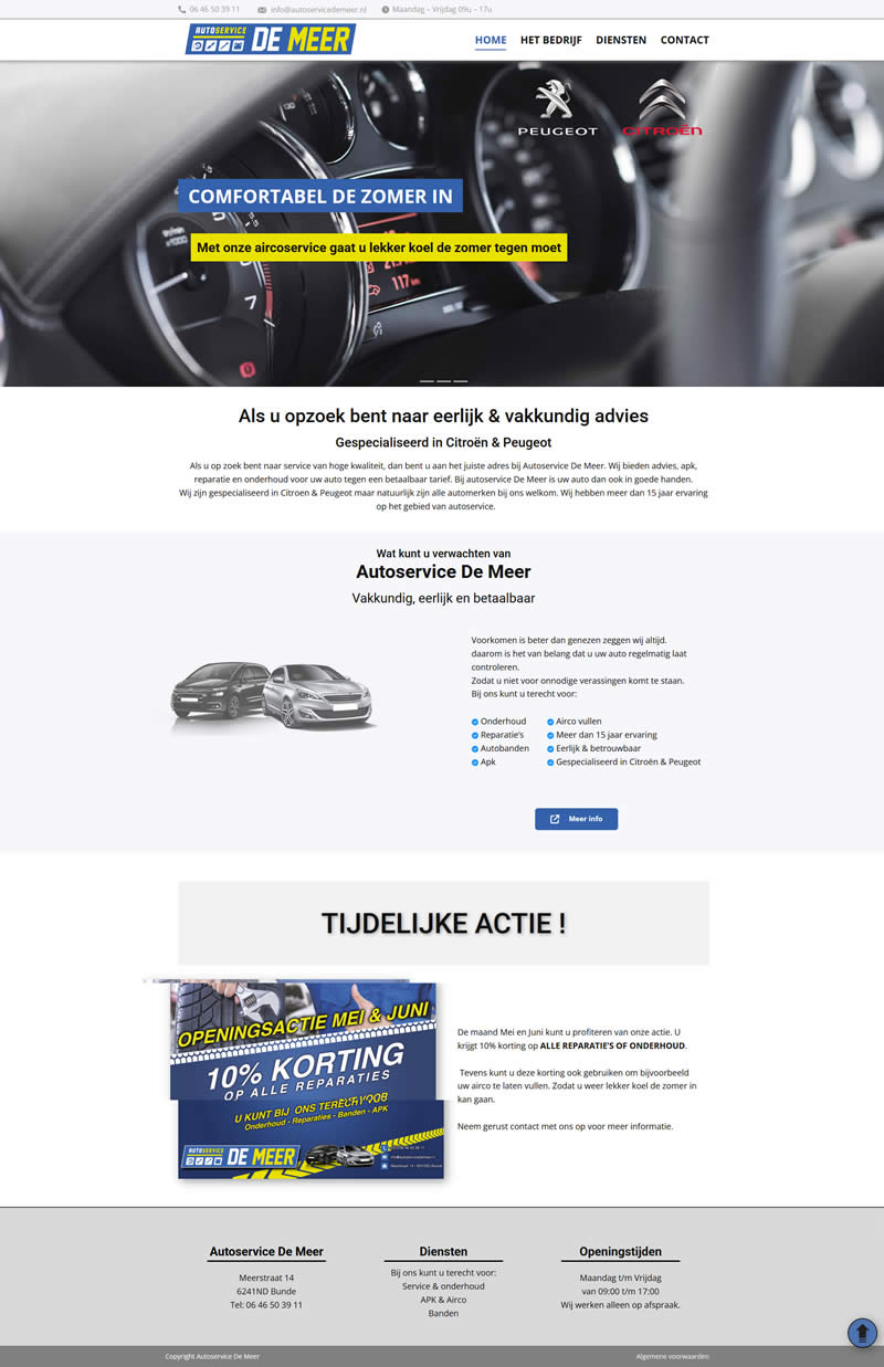 Website voor restaurant