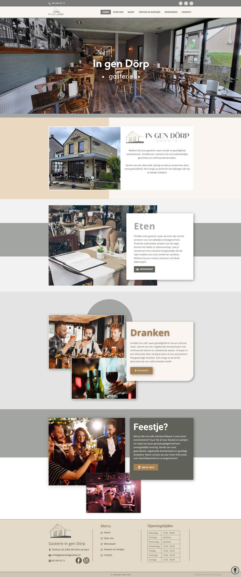 Website voor restaurant