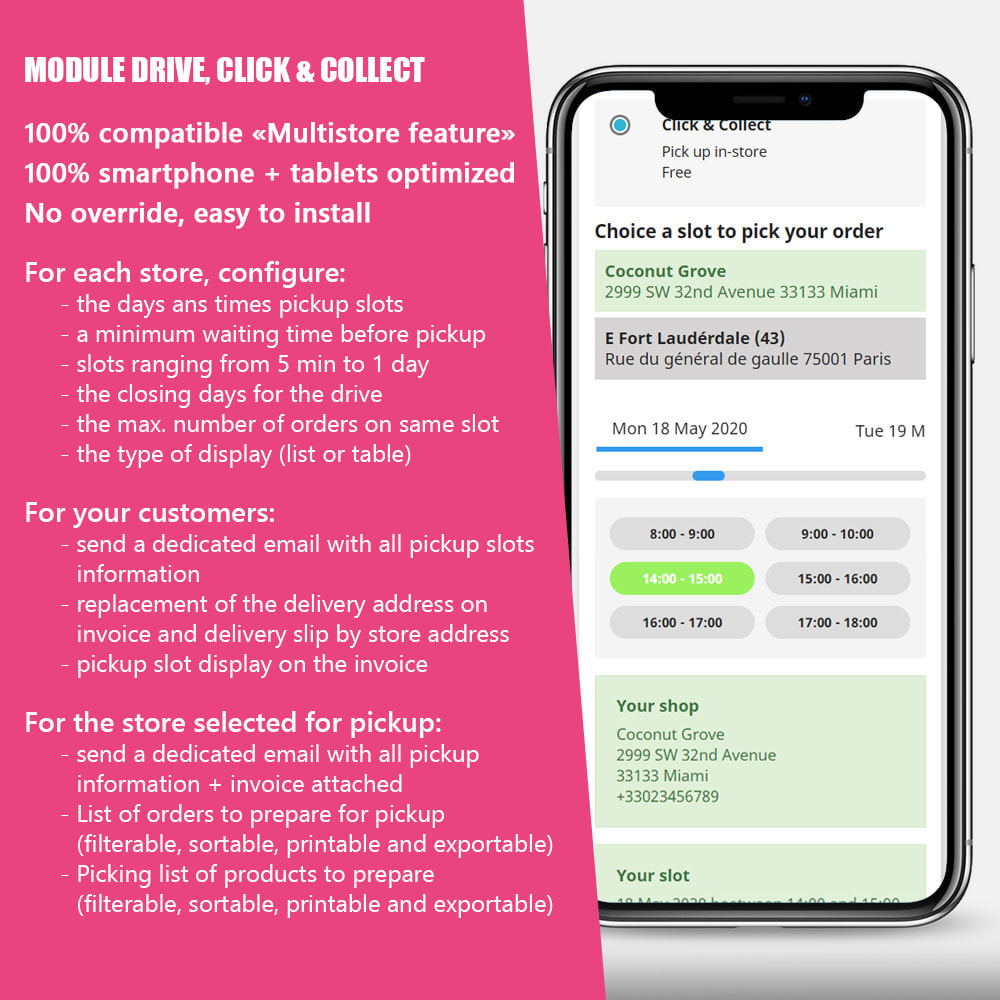 drive and click collect pick up in store